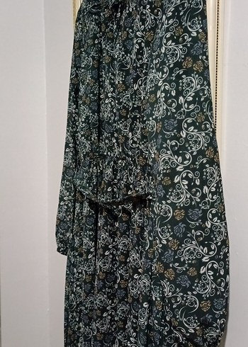 Bohem Uzun Desenli Kadın Elbise 44 bedene uyumlu - Görsel 3