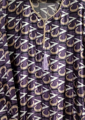 Bohem Mor Desenli Uzun Elbise - Görsel 2