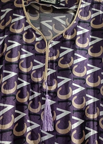 Bohem Mor Desenli Uzun Elbise - Görsel 4