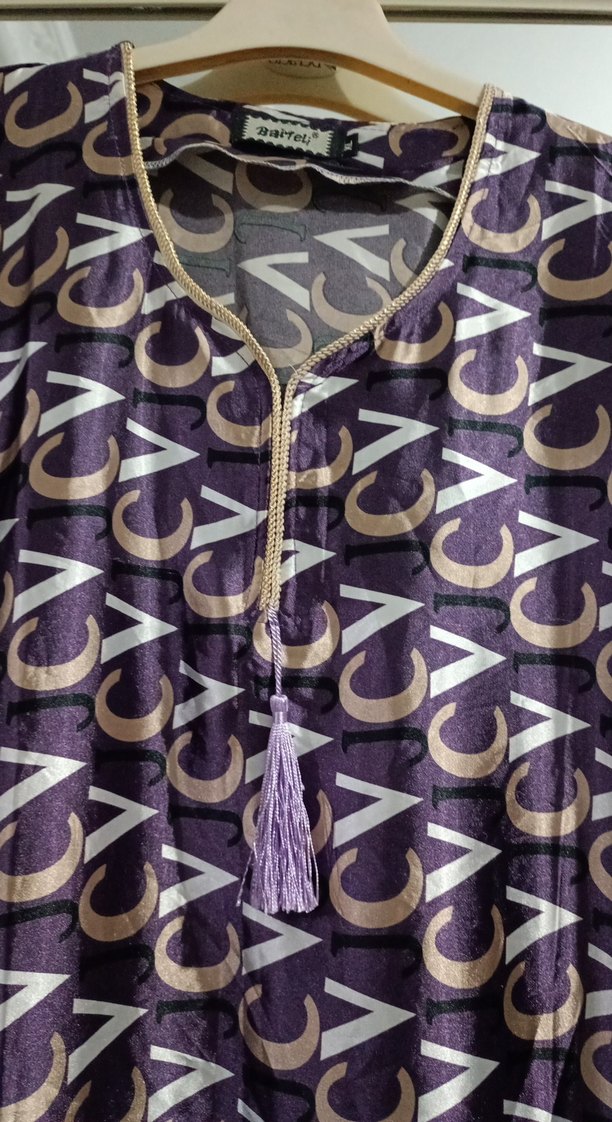 Bohem Mor Desenli Uzun Elbise - Görsel 4