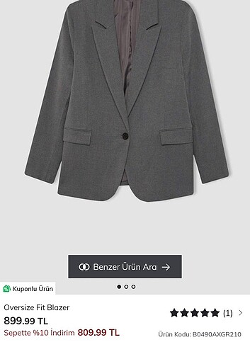 DeFacto gri blazer 
