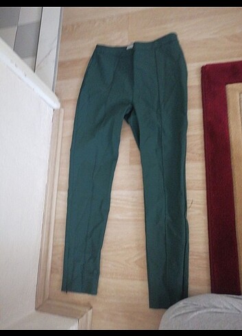 H&M koyu yeşil pantolon 
