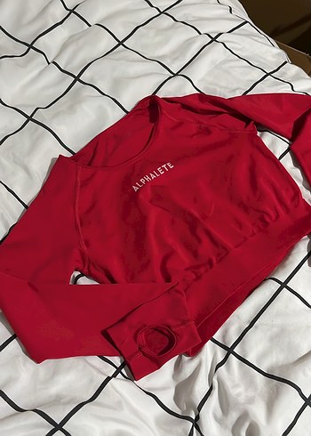 Alphalete uzun kollu crop - Görsel 3