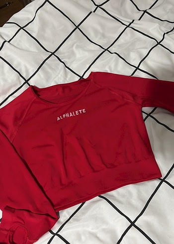 Alphalete uzun kollu crop - Görsel 2