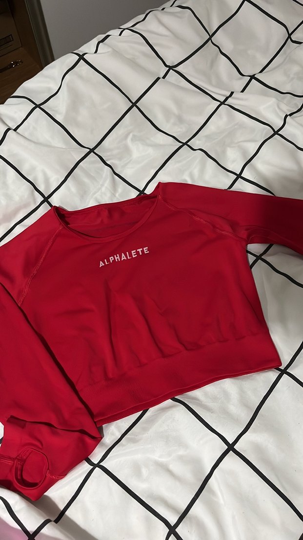 Alphalete uzun kollu crop - Görsel 2