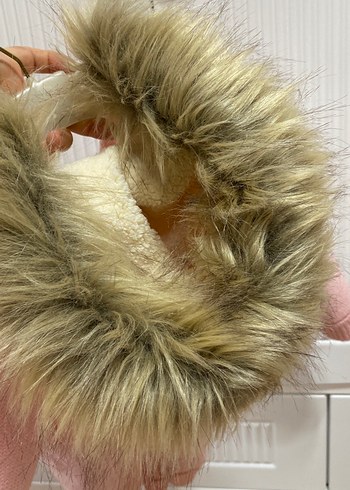 Kürklü Kapüşonlu Pembe Bebek Tulumu - Görsel 3