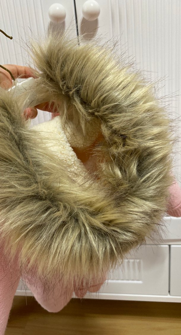 Kürklü Kapüşonlu Pembe Bebek Tulumu - Görsel 3