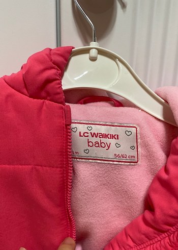 Kız Bebek Pembe Nakışlı Fermuarlı Tulumu - Görsel 2