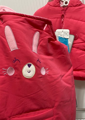 Pembe Kapüşonlu Bebek Tulumu - Görsel 2