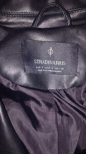 s Beden siyah Renk Stradivarius deri ceket