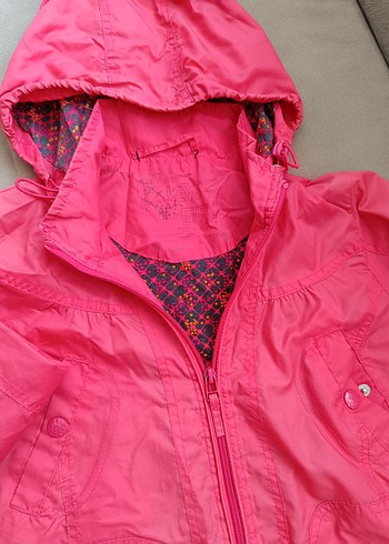 LcWakiki Kız Çocuk Fuşya Fermuarlı Yağmurluk - Görsel 5