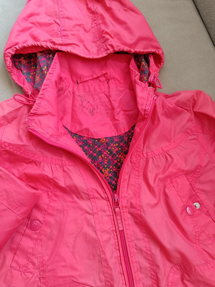 LcWakiki Kız Çocuk Fuşya Fermuarlı Yağmurluk - Görsel 5
