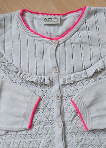 LCWakiki Gri Triko Kız Hırka - Görsel 2