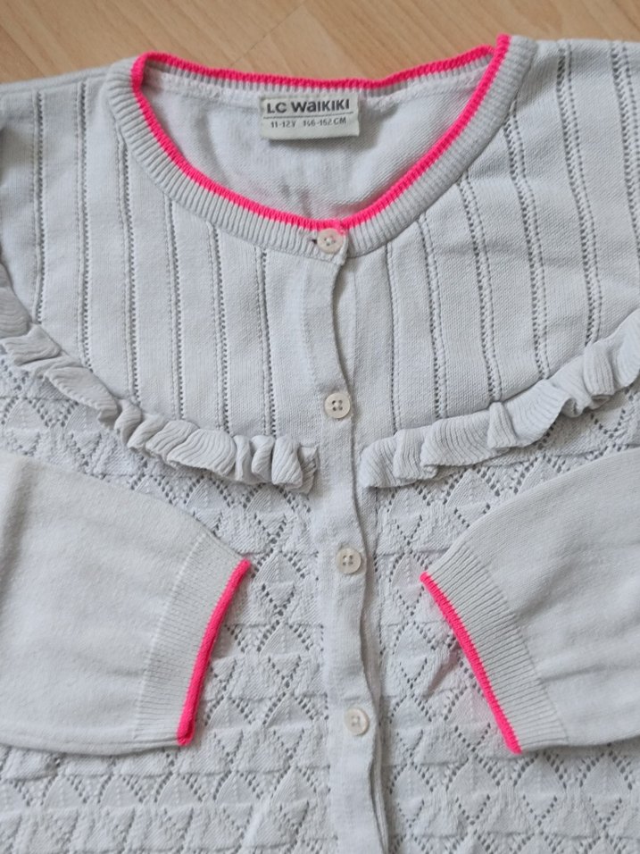 LCWakiki Gri Triko Kız Hırka - Görsel 2