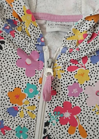 LCW Çiçek Desenli Kapüşonlu Kız Sweatshirt - Görsel 2