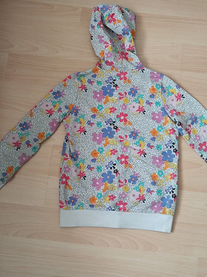 LCW Çiçek Desenli Kapüşonlu Kız Sweatshirt - Görsel 3