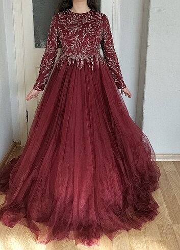 Bordo kınalık nişanlık 