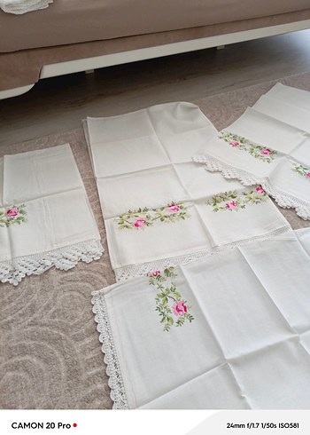 Nakışlı Beyaz takım - Görsel 4