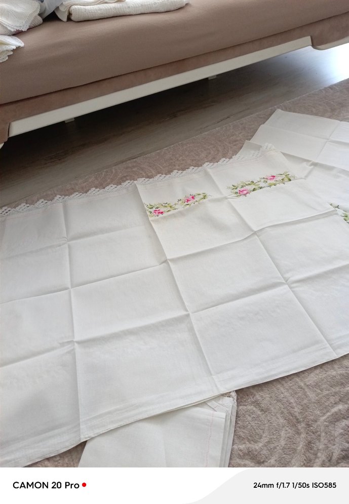 Nakışlı Beyaz takım - Görsel 3