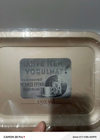 Bej Gri Renkli Dikdörtgen kahve sunum tepsılerı - Görsel 2