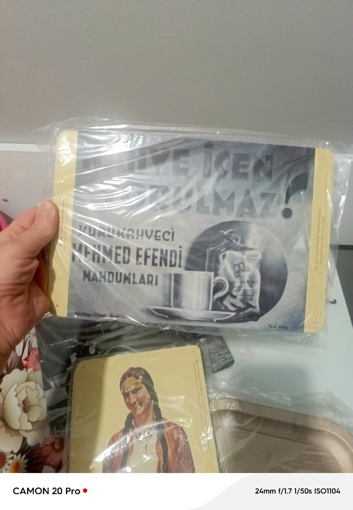 Bej Gri Renkli Dikdörtgen kahve sunum tepsılerı - Görsel 4