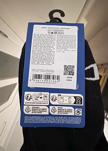 Champion Siyah Baskılı Çorap 3'lü 35-38 numara - Görsel 2