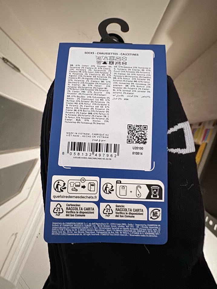 Champion Siyah Baskılı Çorap 3'lü 35-38 numara - Görsel 2