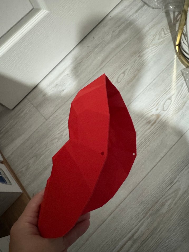 Kırmızı Geometrik Yüz Maskesi - Görsel 4