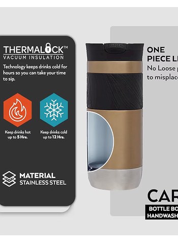 CONTIGO BYRON PRO SNAPSEAL TERMOS BARDAK 470ML KARAMEL - Görsel 5