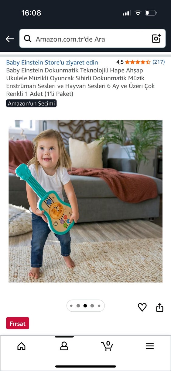 Baby Einstein dokunmatik oyuncak gitar - Görsel 4