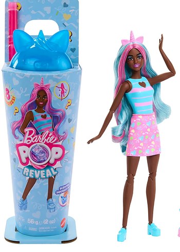 Barbie Pop Reveal Shakes Serisi bebek ve aksesuar seti - Görsel 5