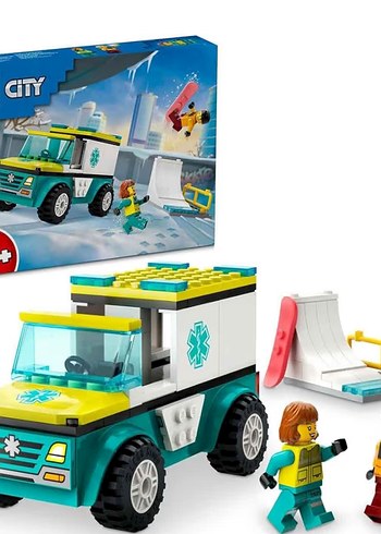 LEGO City Acil Ambulansı ve Snowboardcu - Görsel 4
