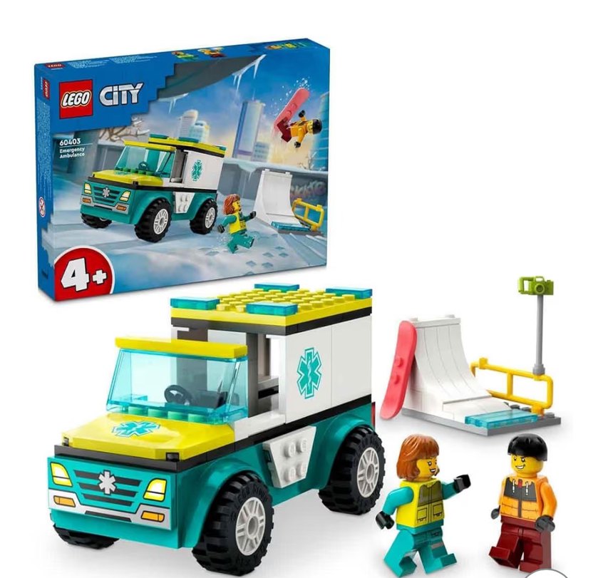 LEGO City Acil Ambulansı ve Snowboardcu - Görsel 4