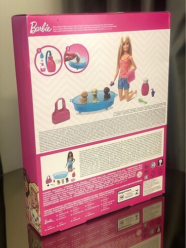  Beden Barbie köpek ve banyosu oyun seti