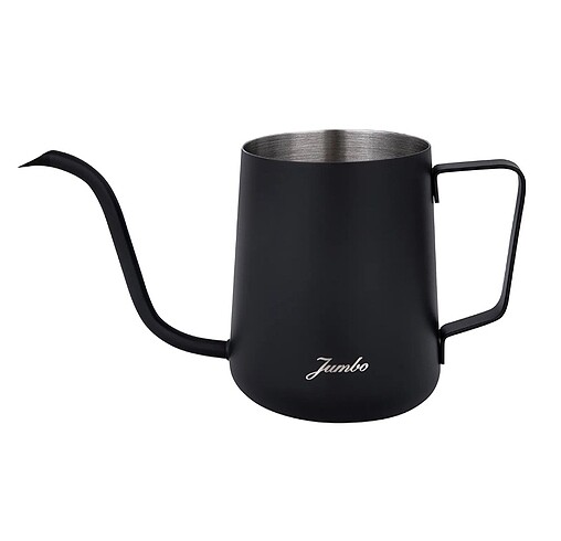 Jumbo çelik coffe kettle siyah 600 ml