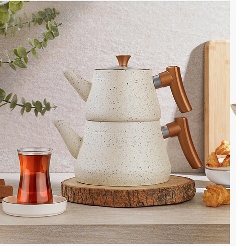 Schafer çaydanlık takımı krem