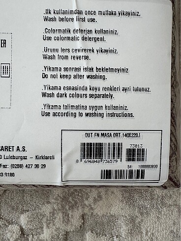 Linens Linens masa örtüsü