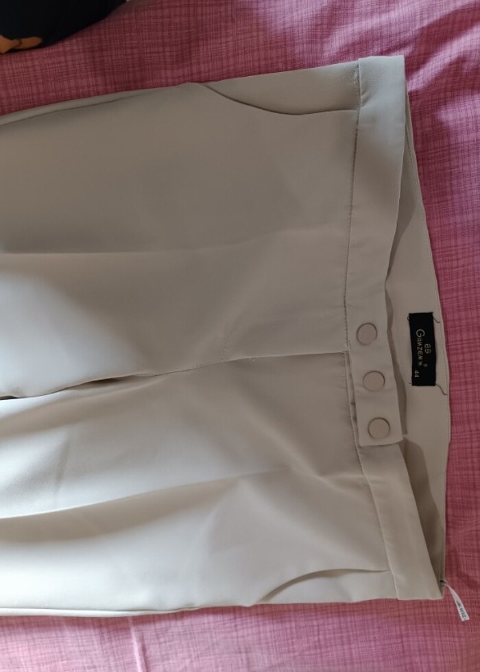 Bej rengi kumaş pantolon  - Görsel 3