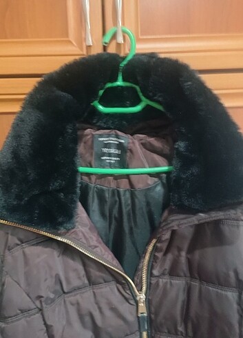 46 Beden kahverengi Renk İçi Polarlı kadın mont