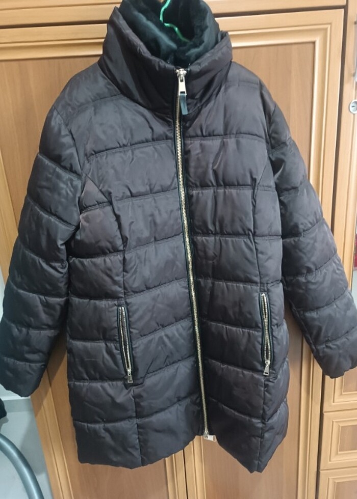 İçi Polarlı kadın mont - Görsel 5