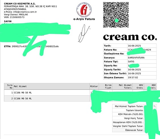 Beden Renk Cream Co. Nemlendirici krem