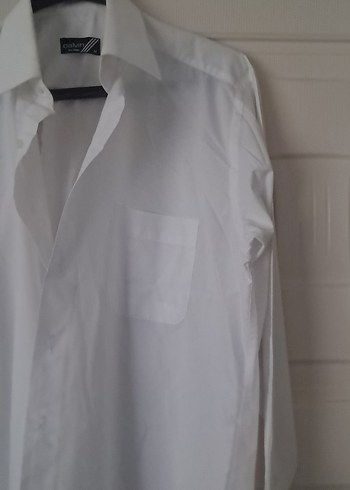 Erkek Beyaz Klasik Uzun Kollu  Gömlek - Görsel 5