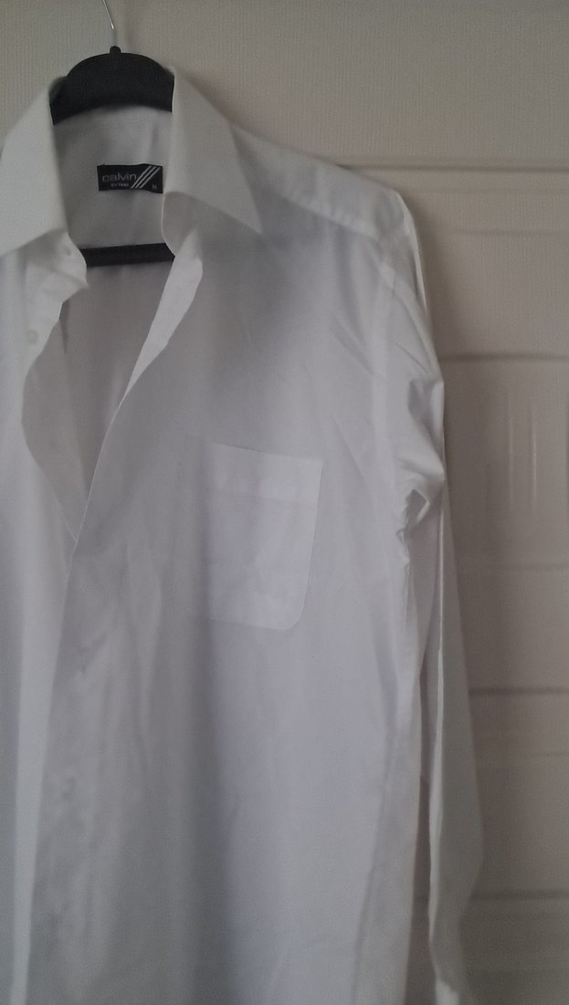 Erkek Beyaz Klasik Uzun Kollu  Gömlek - Görsel 5