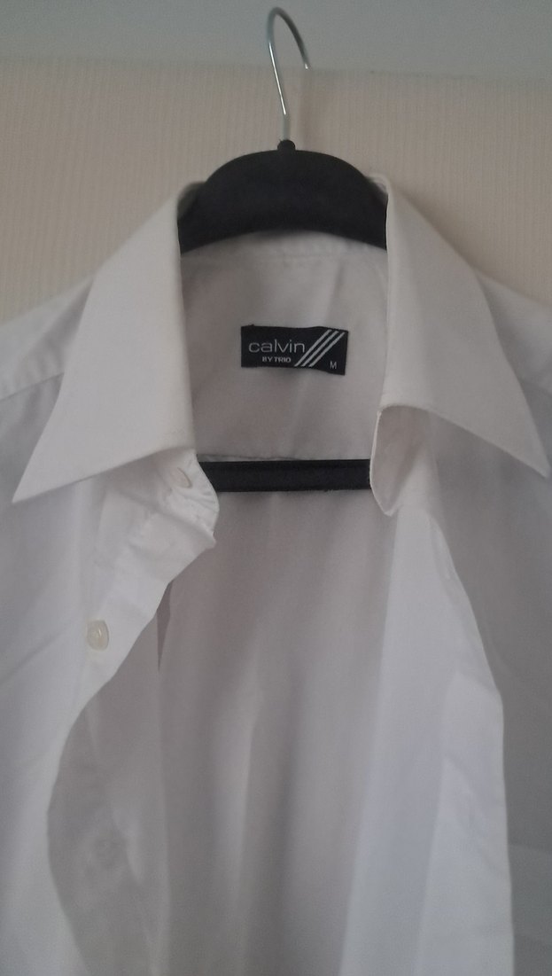 Erkek Beyaz Klasik Uzun Kollu  Gömlek - Görsel 3