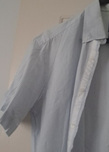 Gri Kısa Kollu Erkek Gömlek - Görsel 3