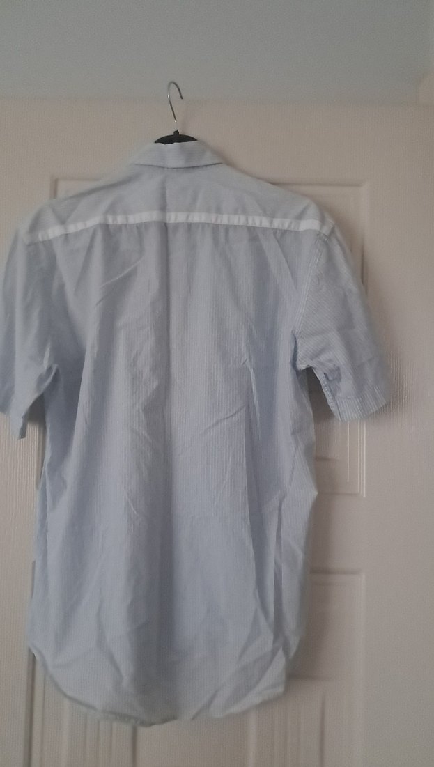 Gri  Kısa Kollu Erkek Gömlek - Görsel 4