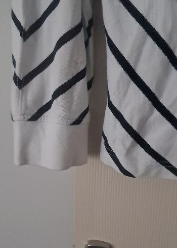 Uzun Kollu V Yaka Çizgili Erkek Polo - Görsel 5