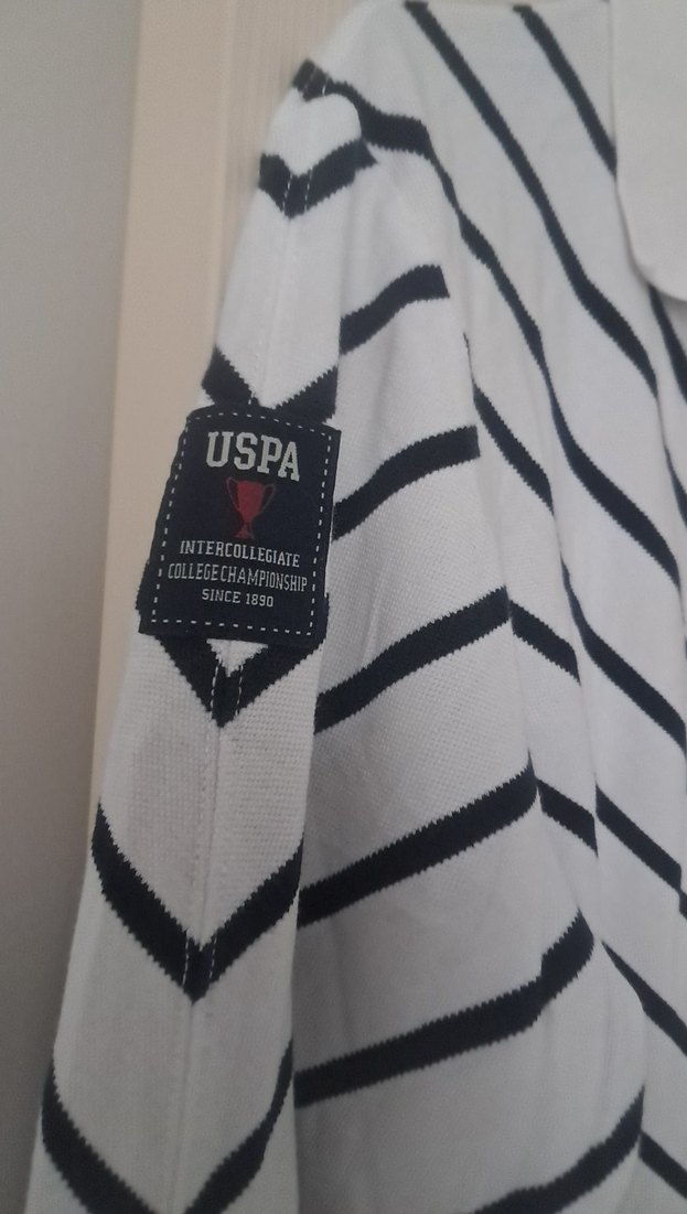 Uzun Kollu V Yaka Çizgili Erkek Polo - Görsel 4