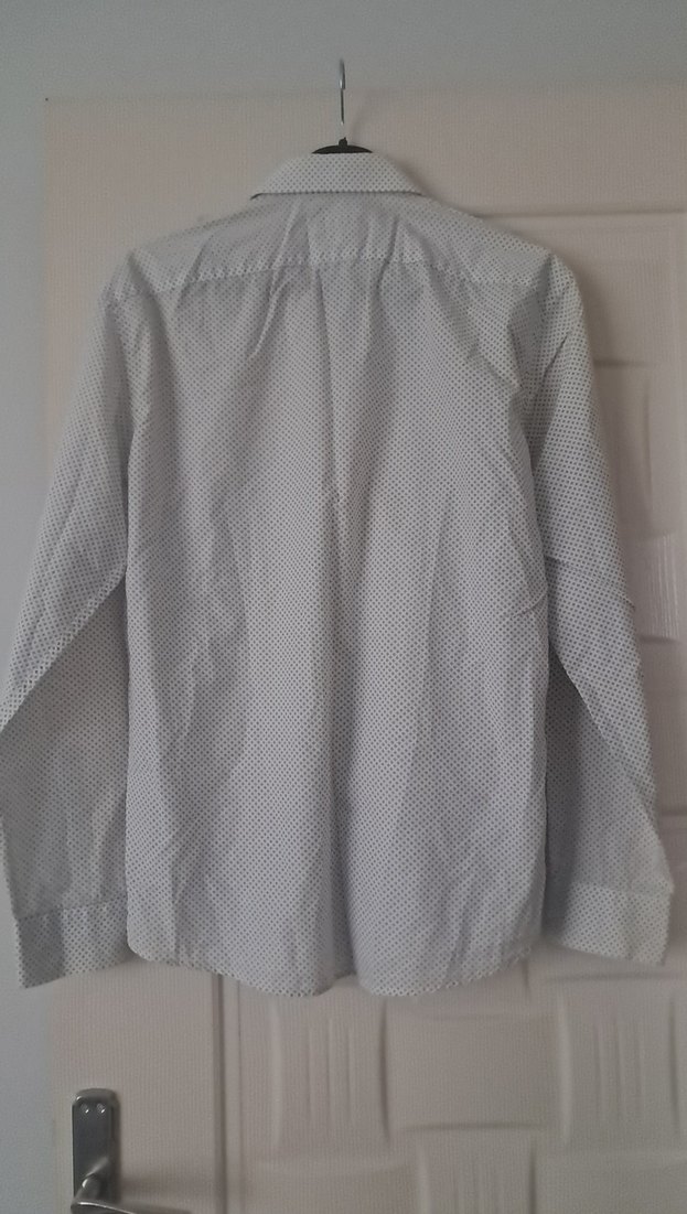 Gri Uzun Kollu Erkek Gömlek - Görsel 4