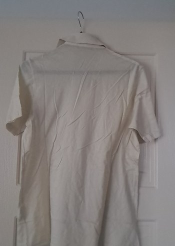 Pamuklu Beyaz Polo Tişört - Görsel 4